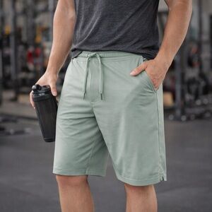 Hylete Training Shorts XL Green Athletic Gym Stretch Drawstring Performance